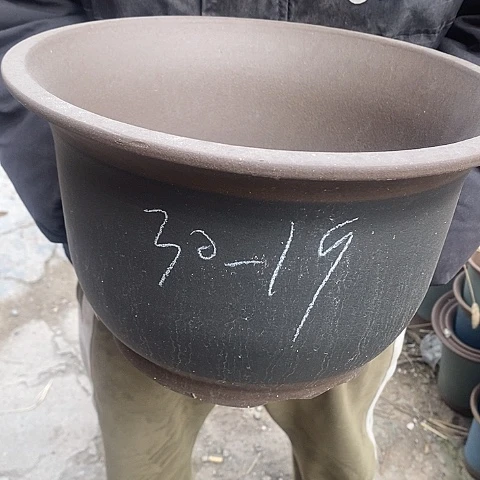 紫砂中国离心紫砂花盆，