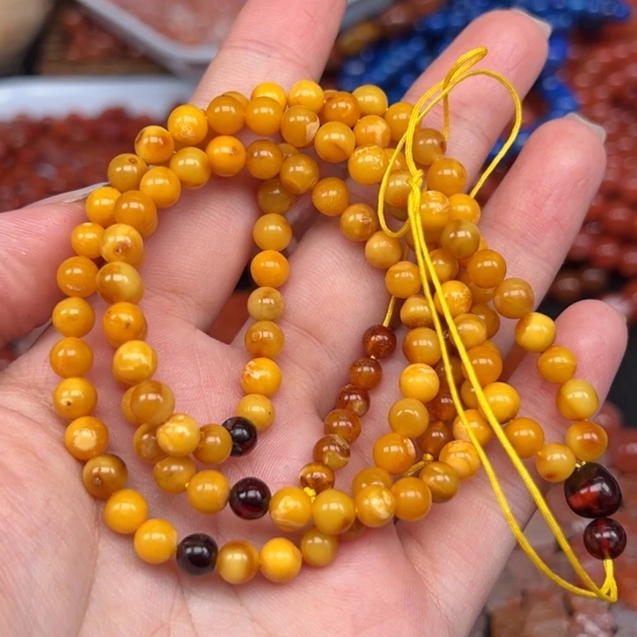 琥珀未镶嵌手链多样性