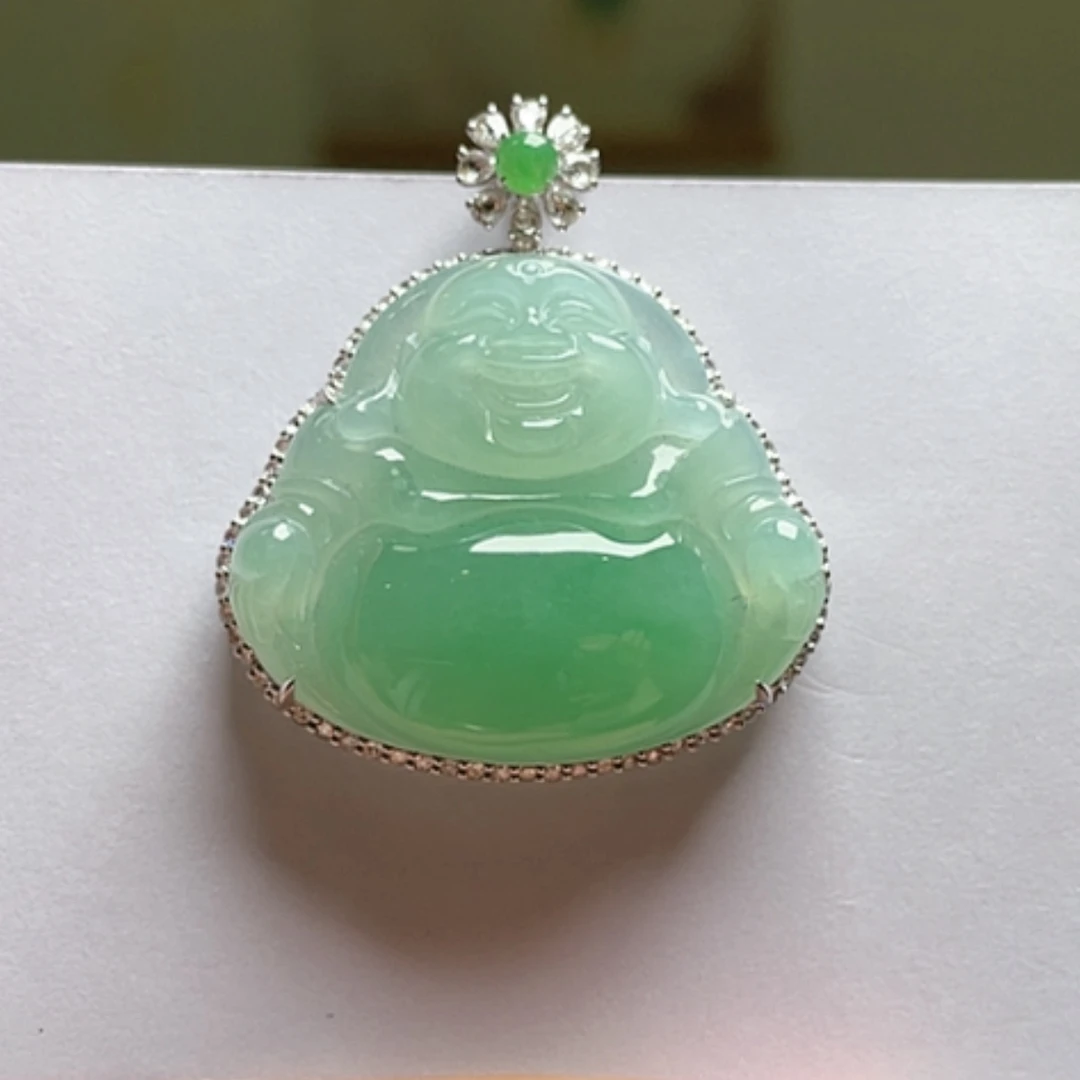 【闪购商品】吊坠(不含链)18K金镶嵌翡翠