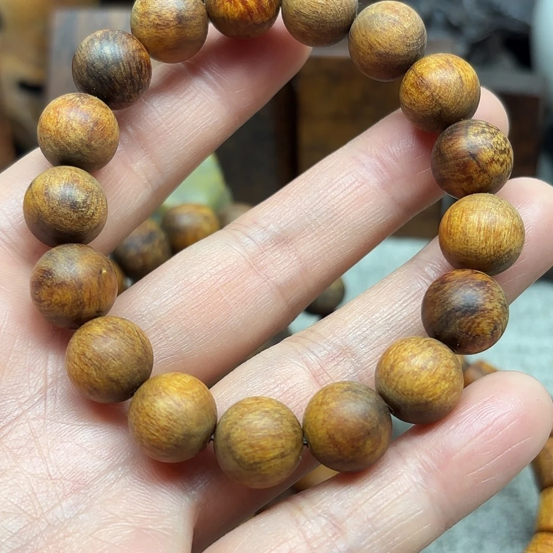 华***华贡木印贡手链1.2圆珠