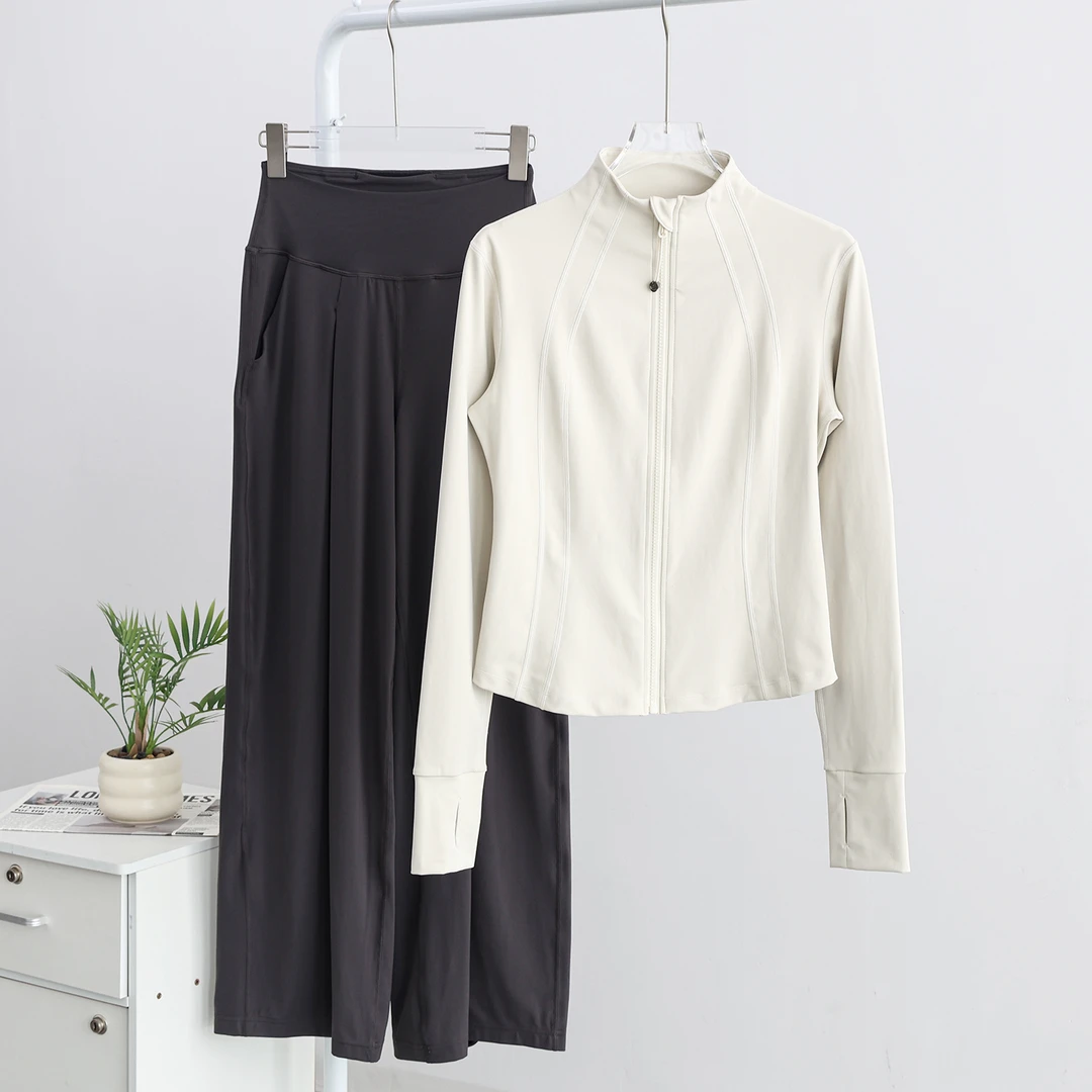 网红运动套装女修身上衣健身外套宽松遮肉显瘦瑜伽长裤秋冬新款
