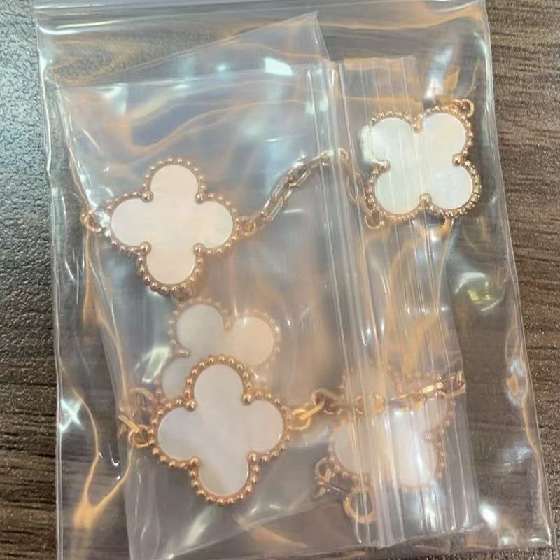 925银手链 CNC精工 五花白色气质轻奢手链  0023