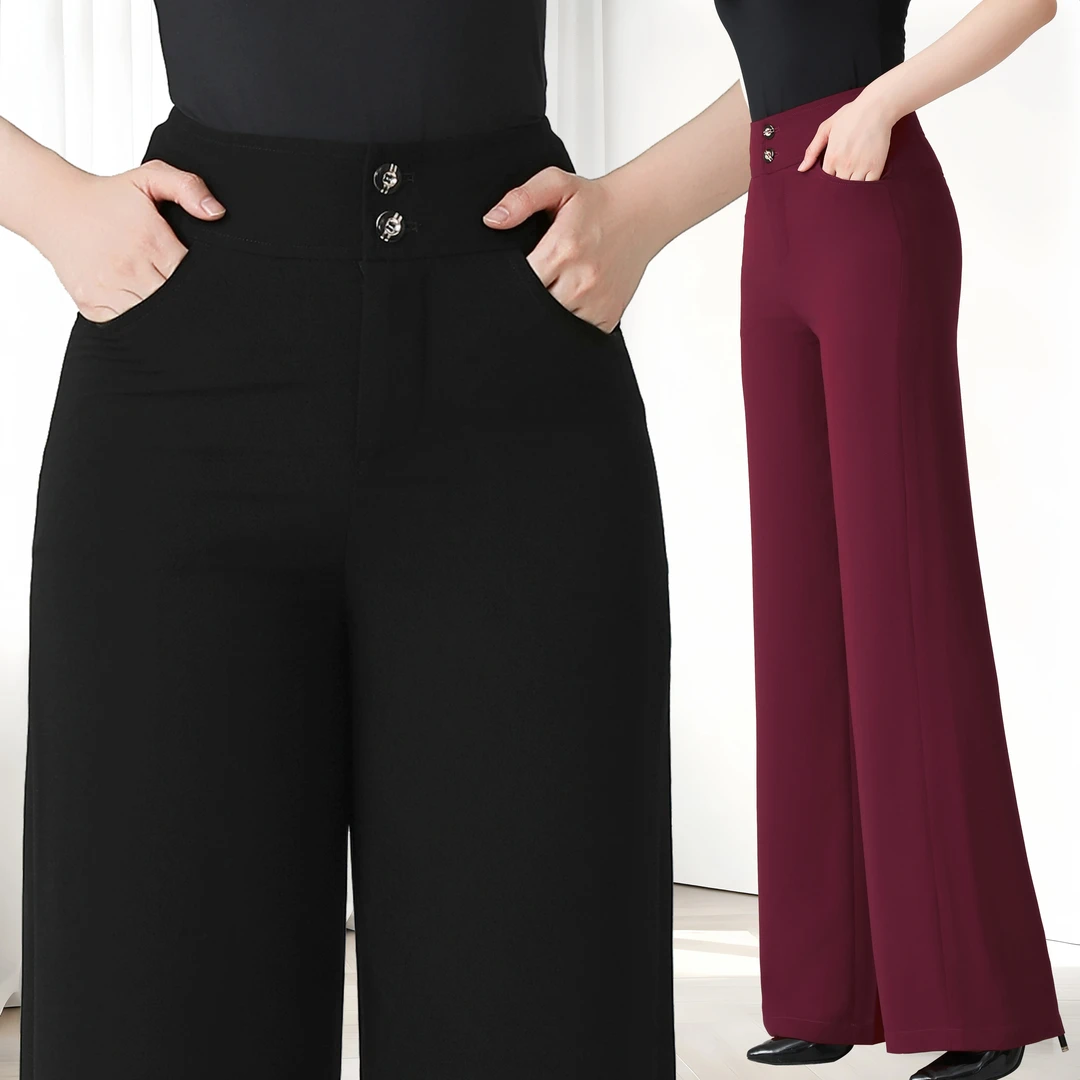 秋冬女款女士高腰阔腿裤国标舞交谊舞舞蹈裤跳舞表演正宗跳舞裤子