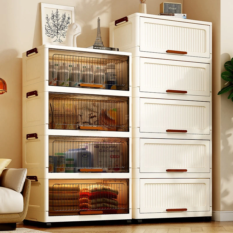 折叠收纳箱 家用多层置物架塑料储物箱 儿童衣服收纳玩具箱子