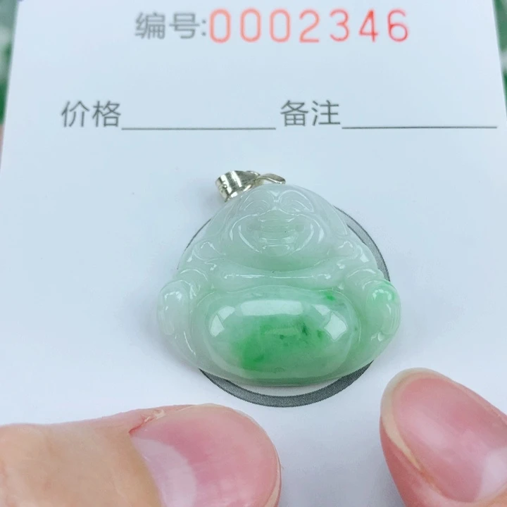 颈饰银S925镶嵌翡翠