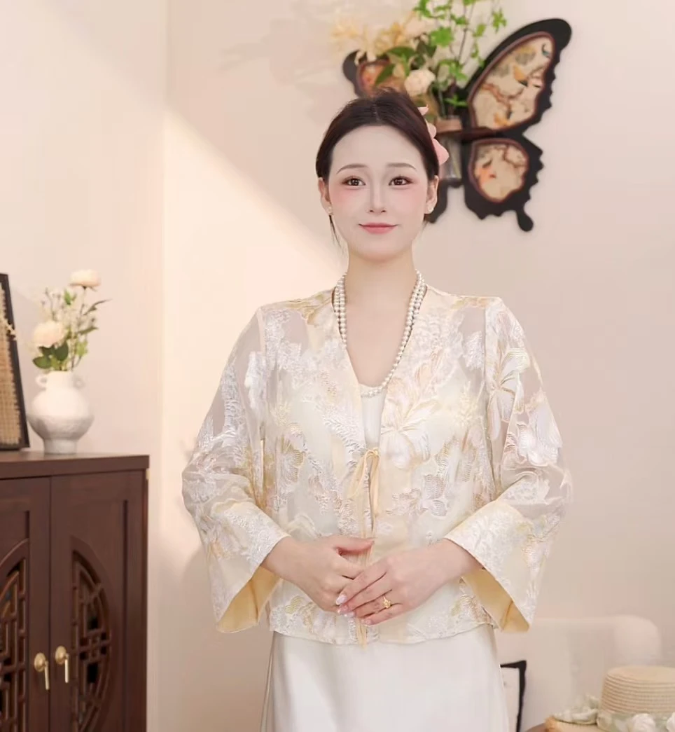 知诺【金海棠】2025夏季防晒新款新中式防晒上衣外套