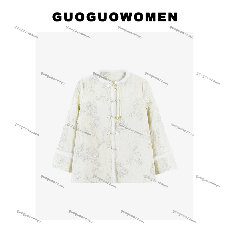 【果果家优选】 新中式秋冬2024女盘扣流苏刺绣老钱风休闲百搭外套