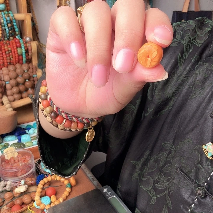 天***子手链琥珀未镶嵌不退