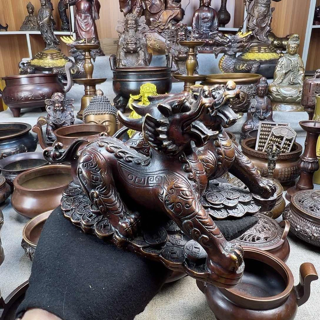 铜香炉铜摆件铜工艺品风水摆件