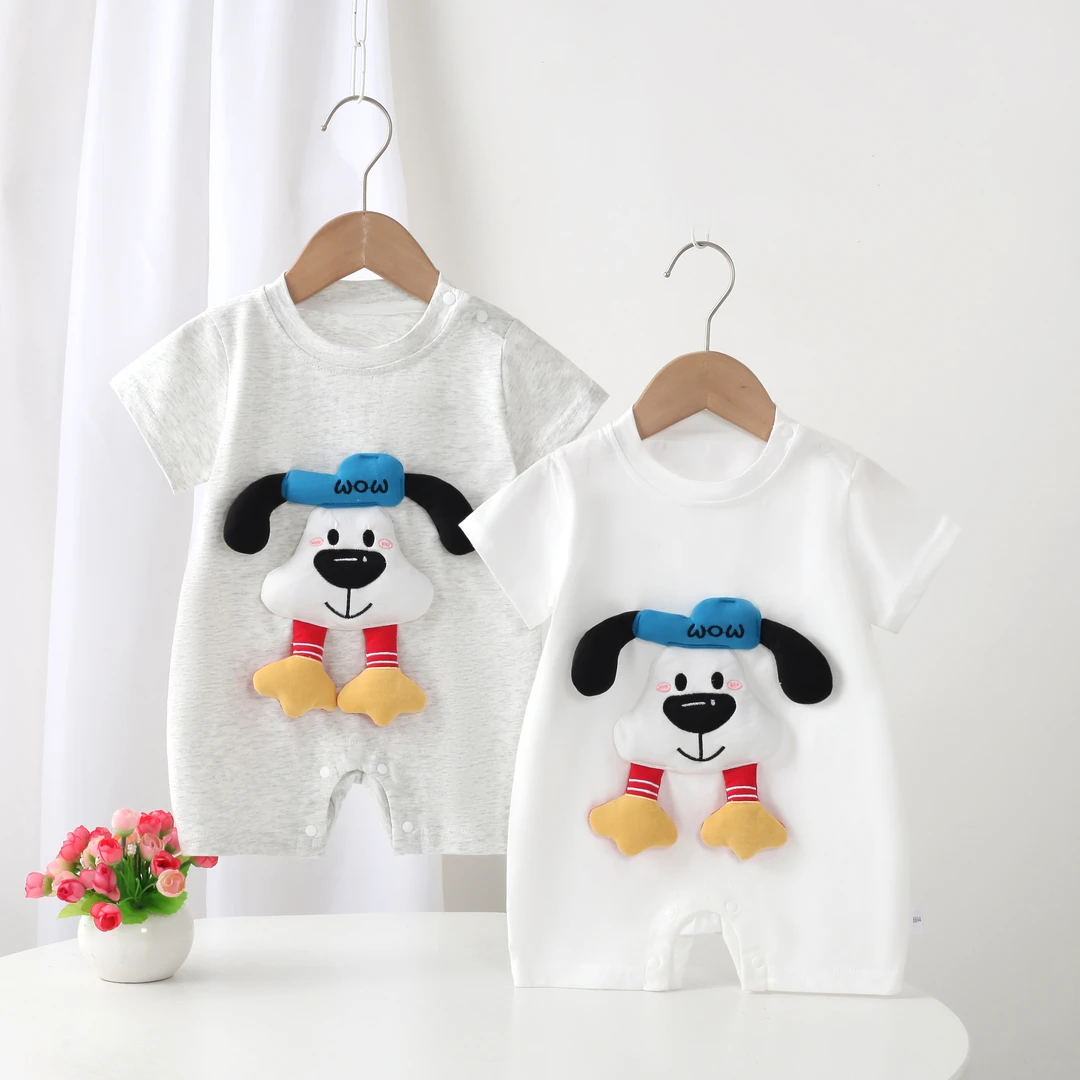 男女童宝宝2025年夏季新款衣服卡通洋气时尚爬服连体衣