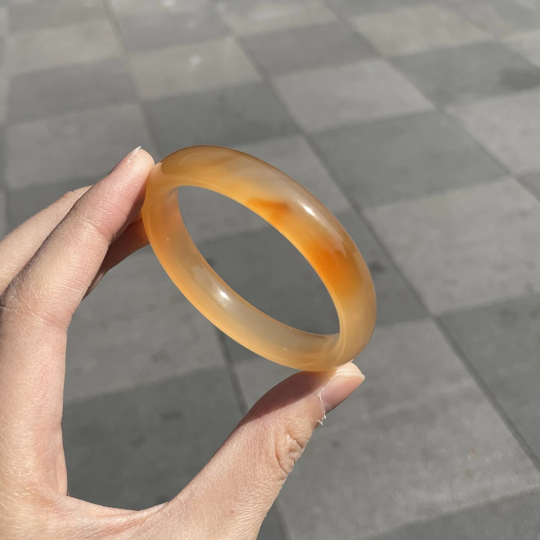 圈口53+正圈满色橘色锦鲤飘糖飘纹-玛瑙