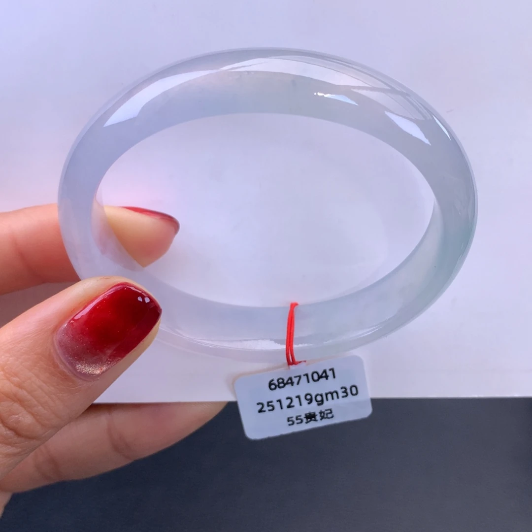 翡翠未镶嵌手镯冰莹光贵妃手镯