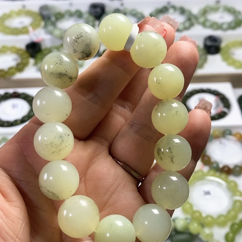 【闪购商品】未镶嵌蛇纹石玉手链卡15.5