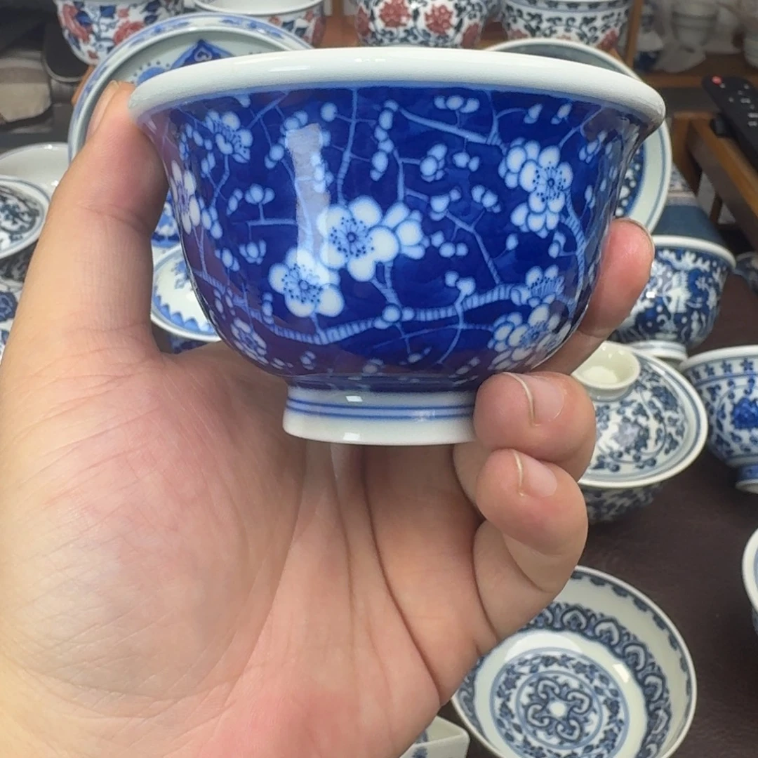 杯子陶瓷纯手工手绘柴窑