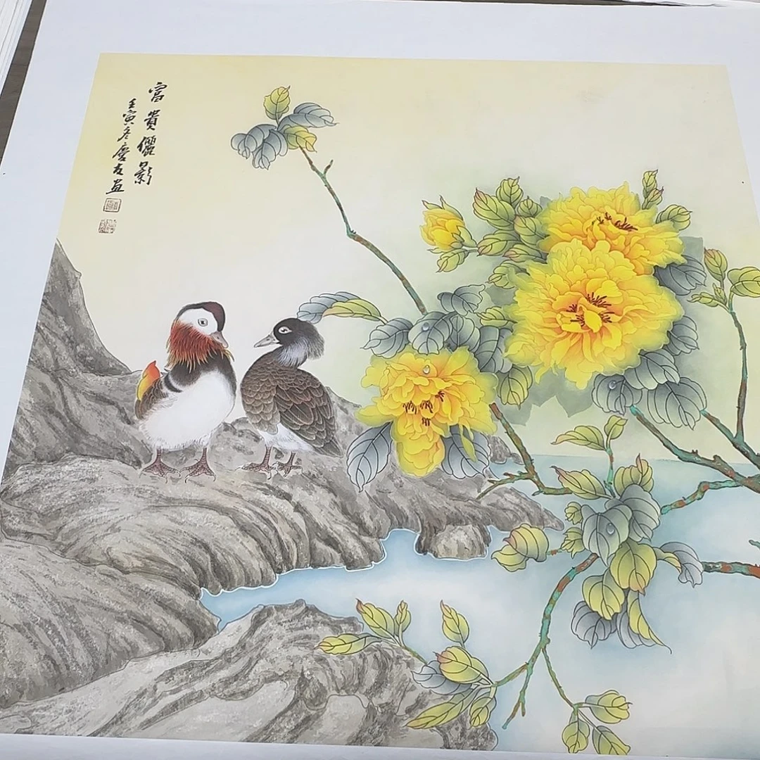 国画68*68纯手绘李庆友