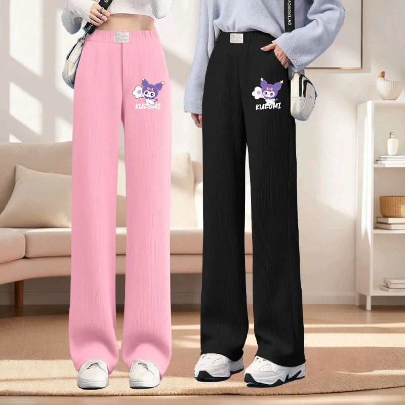 女童裤子春秋新款儿童宽松休闲韩版灯芯绒直筒裤中大童阔腿裤女孩