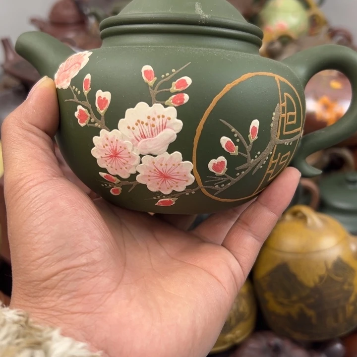 茶壶紫砂紫砂壶花泥