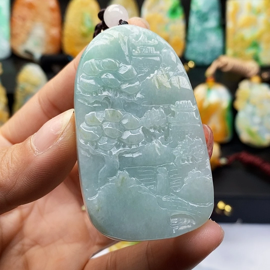 颈饰未镶嵌翡翠翡翠A货一物一证