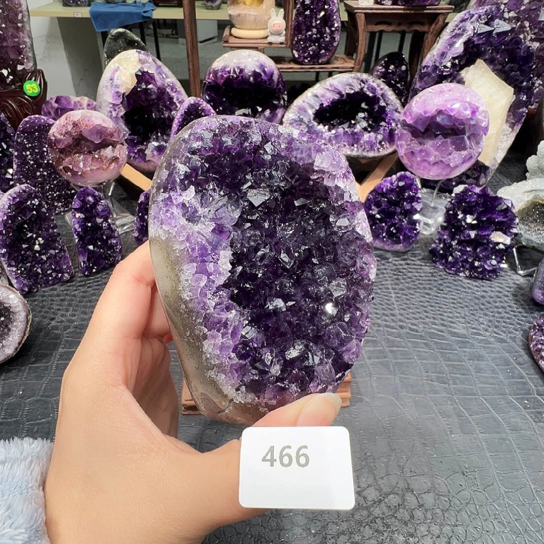 紫晶未镶嵌珠宝半成品