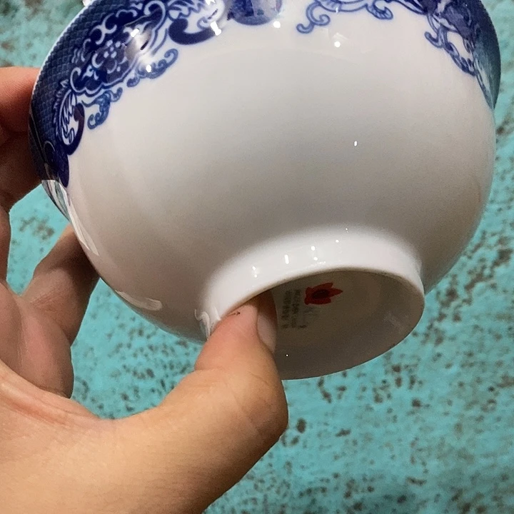 摆件5寸红叶园林碗
