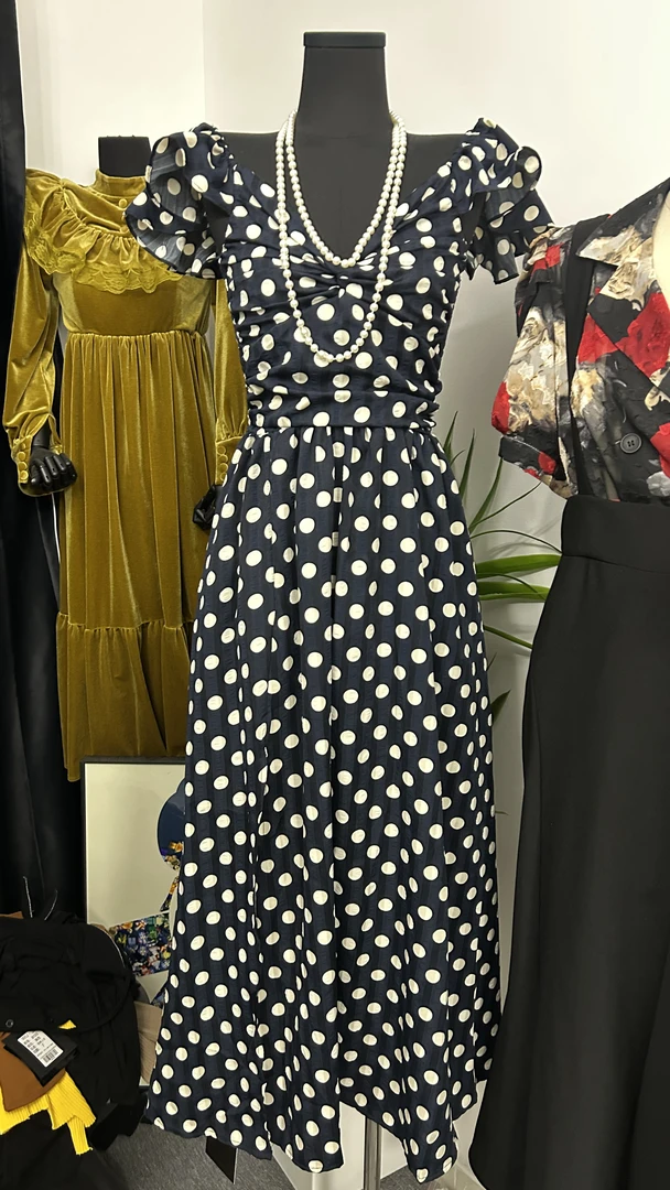 ✔️Qiao复古气质波点连衣裙