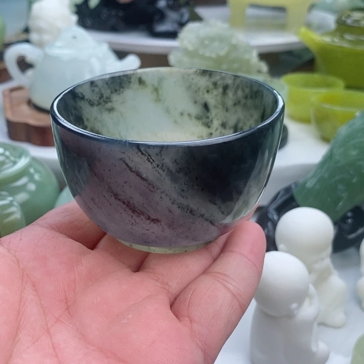 岫玉四大名玉杯120cc合金