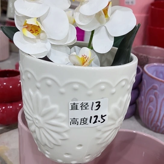 多肉绿植陶瓷花盆9.9包邮，有孔