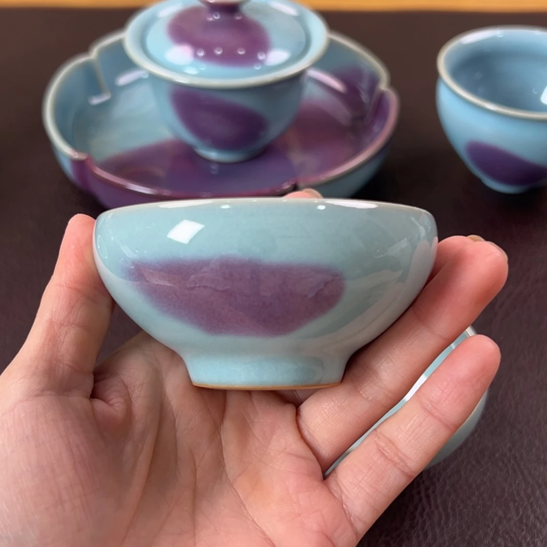 杯钧窑泡泡碗 全手工 不开片