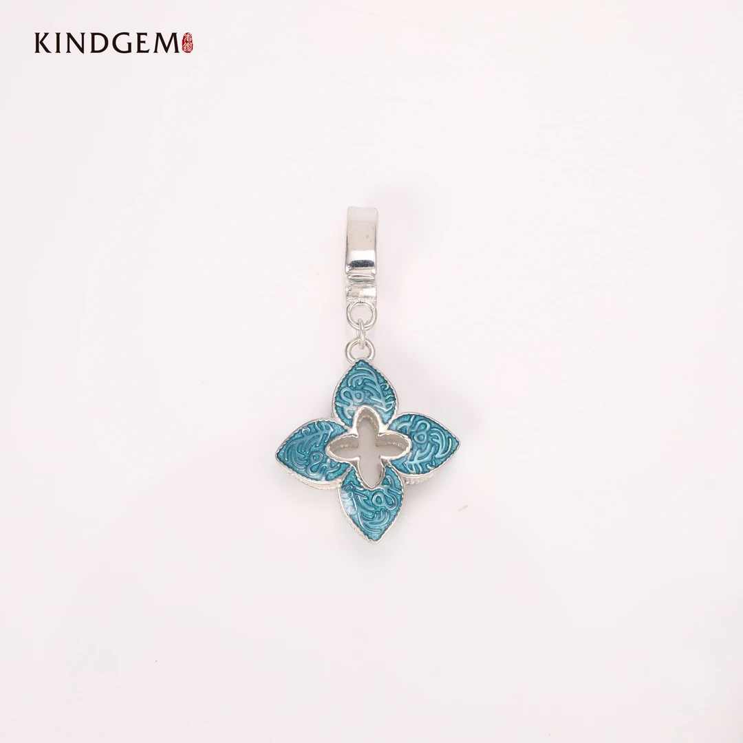 铜合金吊坠 轻奢蓝色气质时尚百搭吊坠 AJ96XYBS-20845