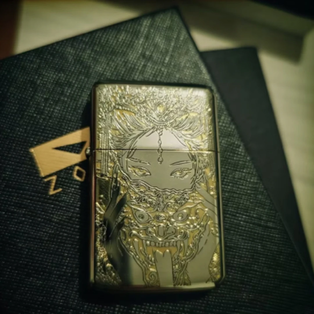 【佐罗三代】001白镍扎吉拉姆古典美女煤油打火机（需自行加油）z