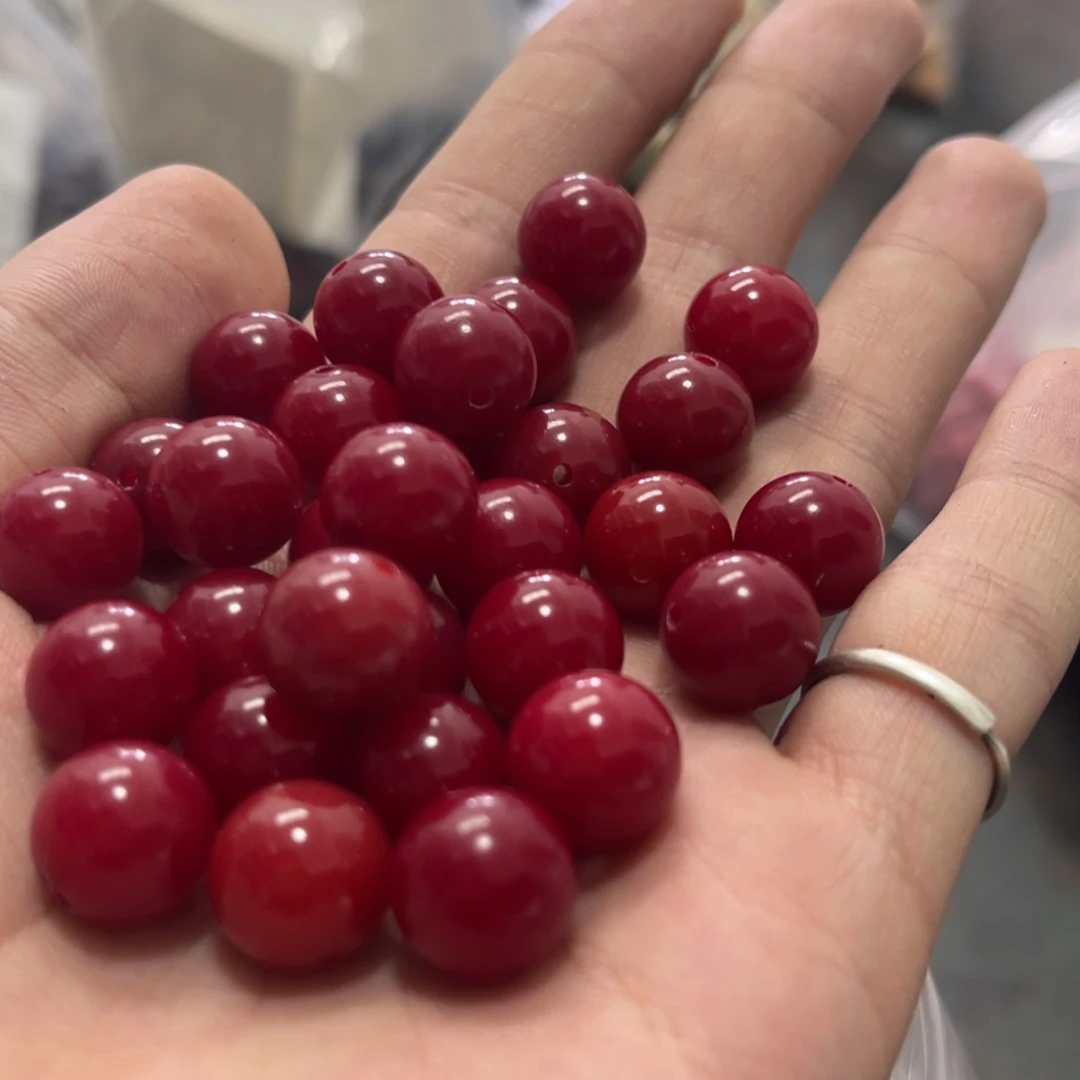 吊坠白玉菩提a13/40+5颗红圆