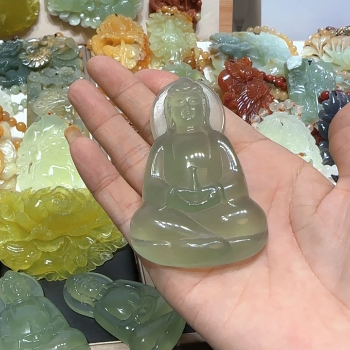 未镶嵌蛇纹石玉吊坠老*財