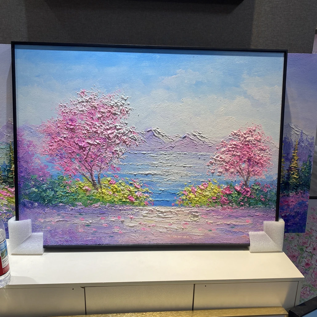【幸福树】纯手绘油画厚油肌理质感艺术油画