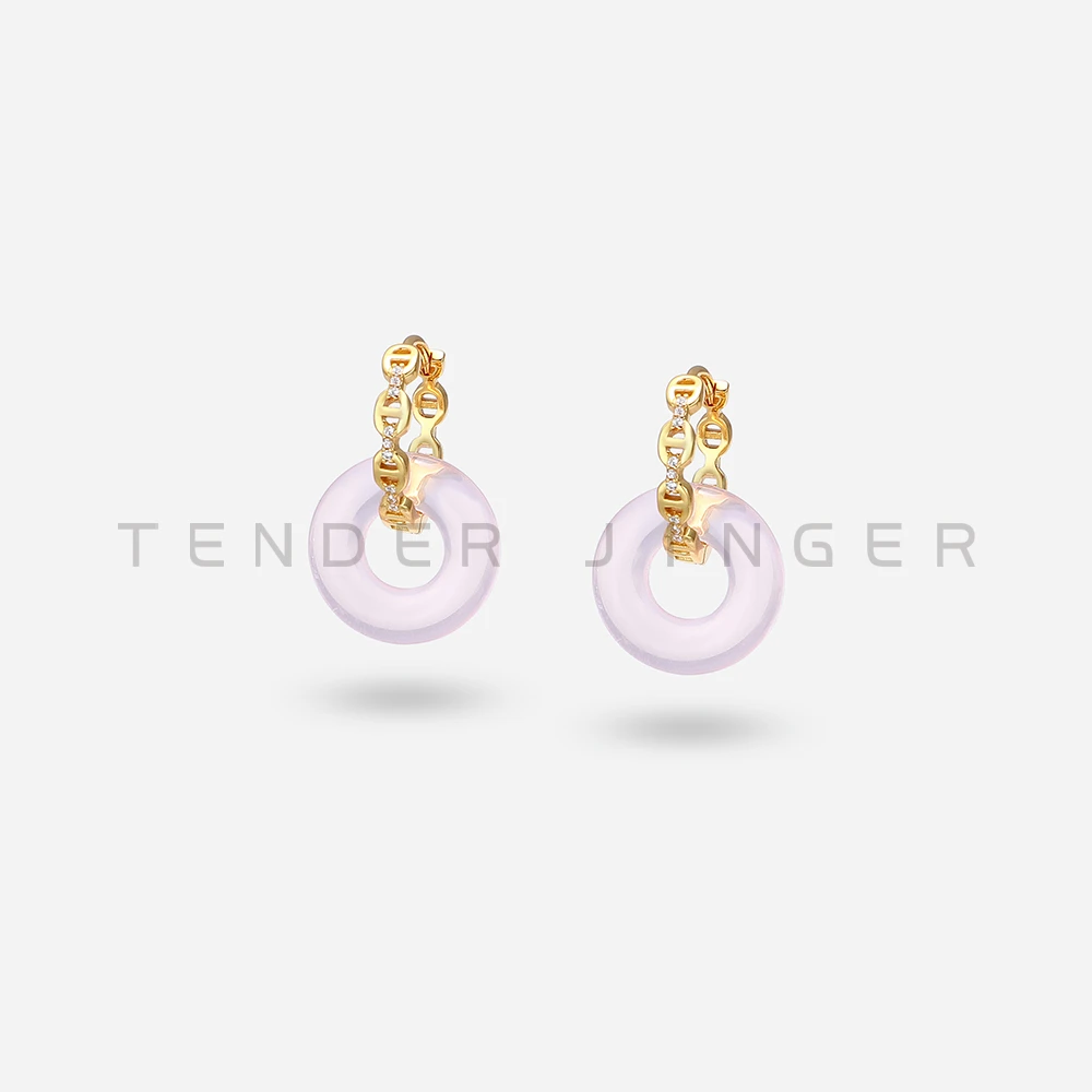 Tender Jinger 925银耳饰 新款甜甜圈耳饰百搭精致款气质