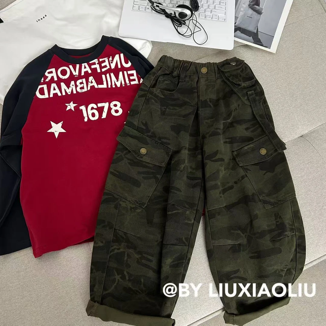 杭州六小六正版BY LIUXIAOLIU秋季儿童工装裤17224