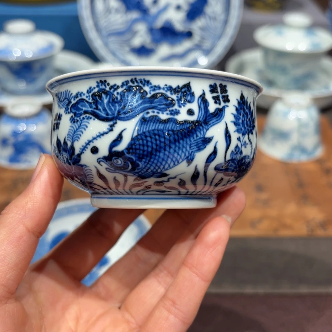 瓷片手工手绘陶瓷茶具