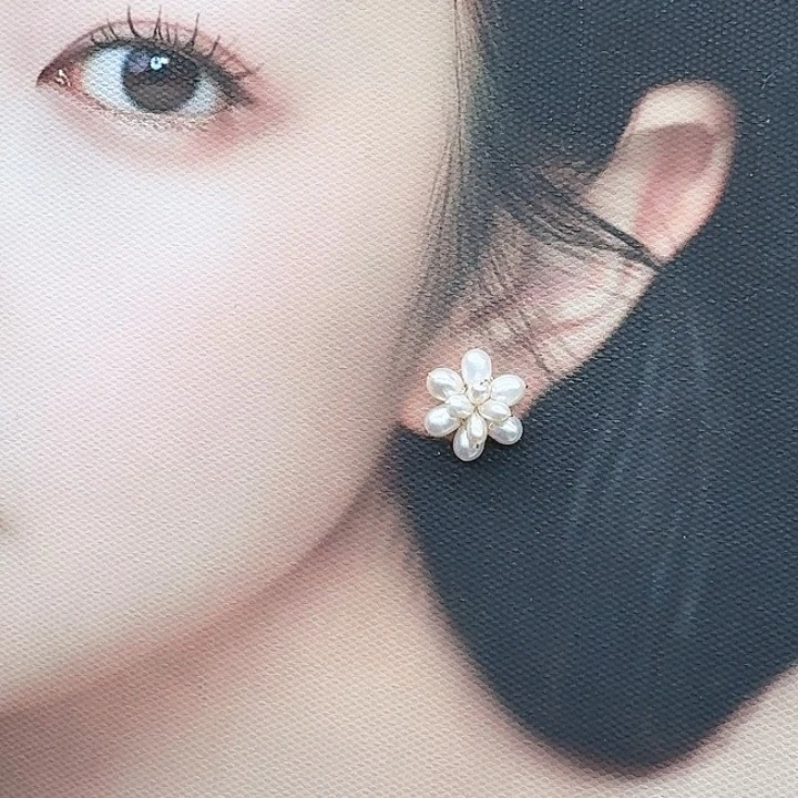 淡水珍珠发饰银S925镶嵌