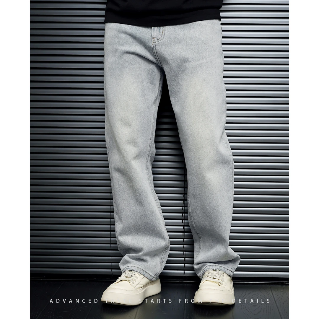 【大头叔叔】夏季美式冰蓝水洗复古直筒牛仔裤 DDK1279