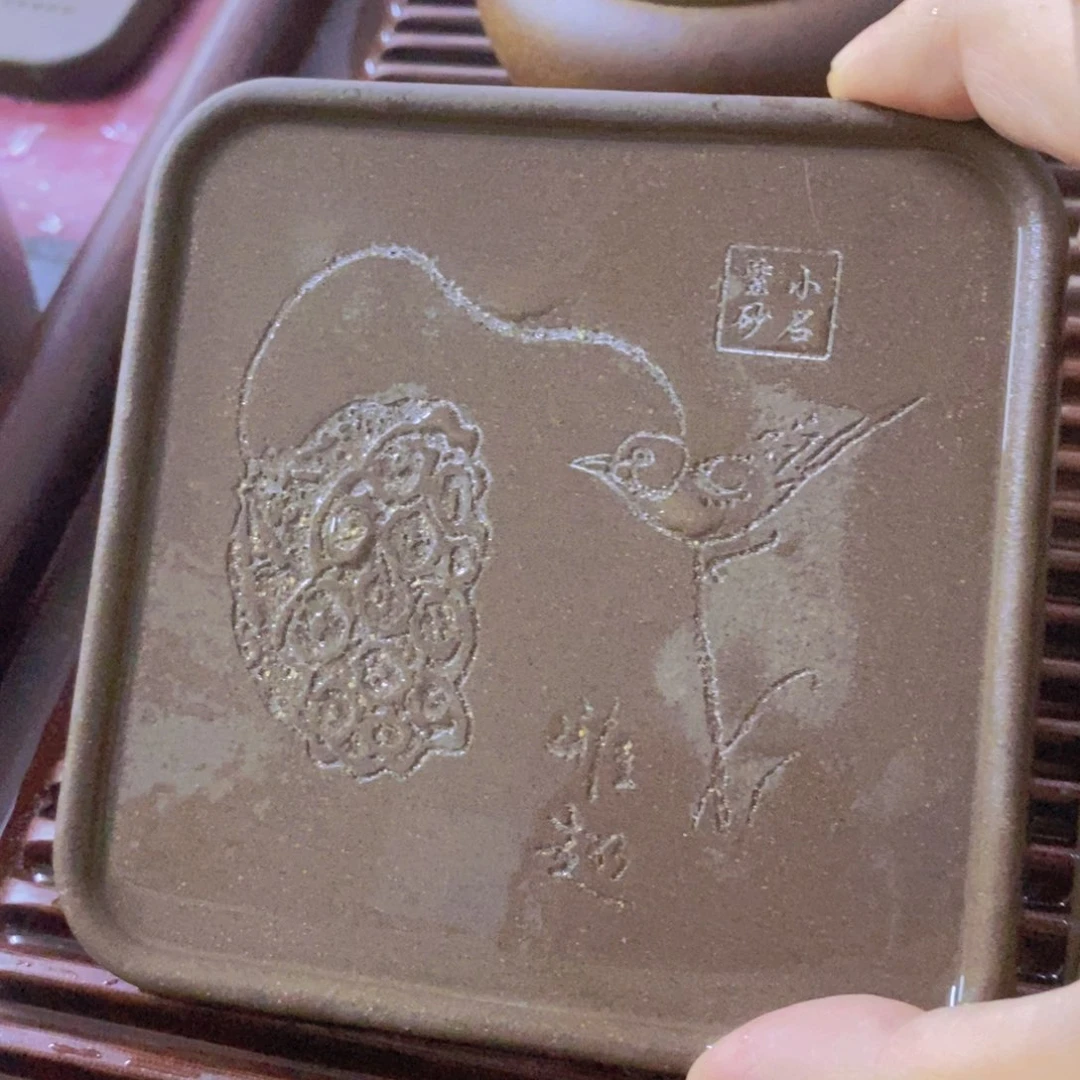 茶杯绿泥紫砂紫砂