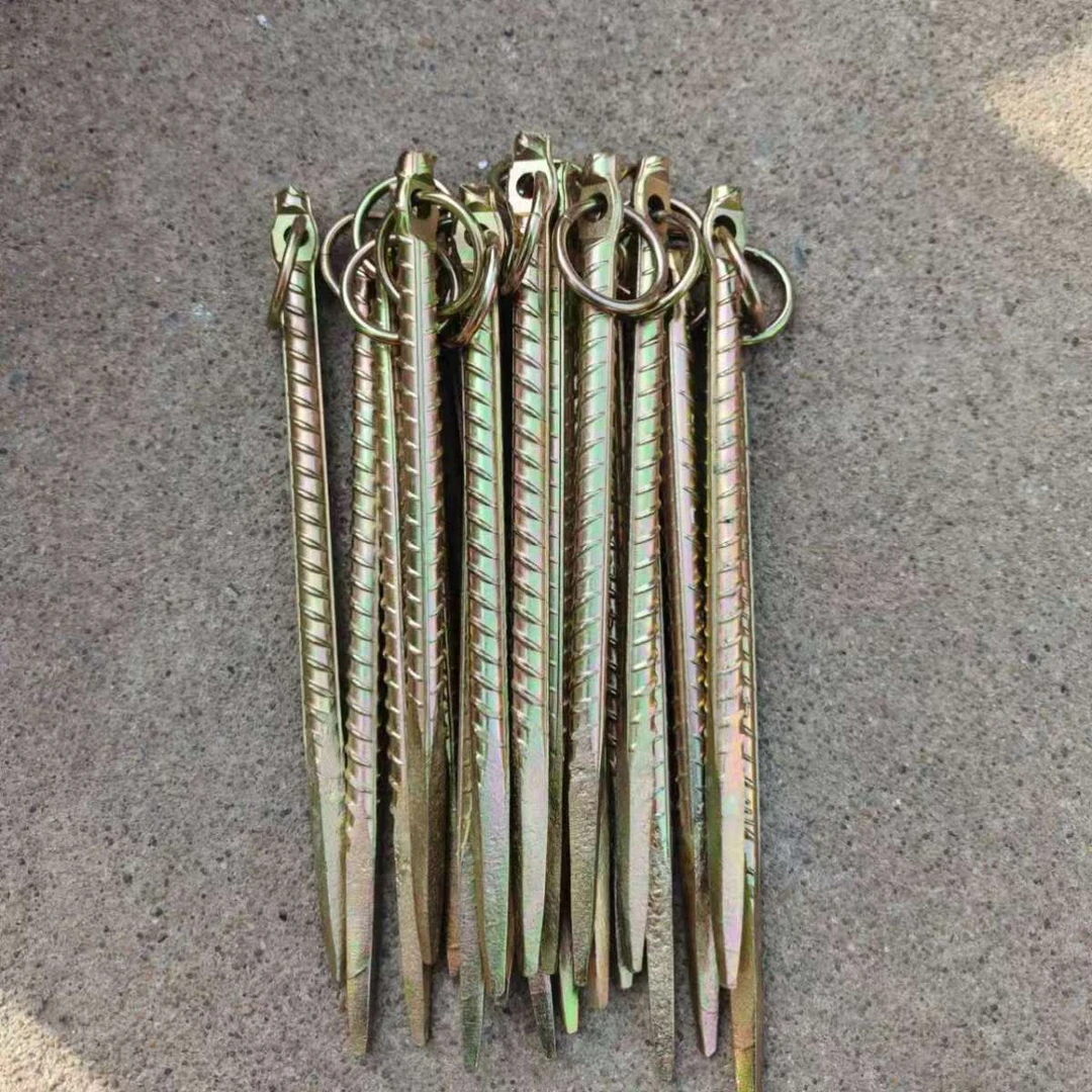 地桩户外地钉羊马大型犬橛子大棚配件草坪露营固定螺纹钢帐篷加粗