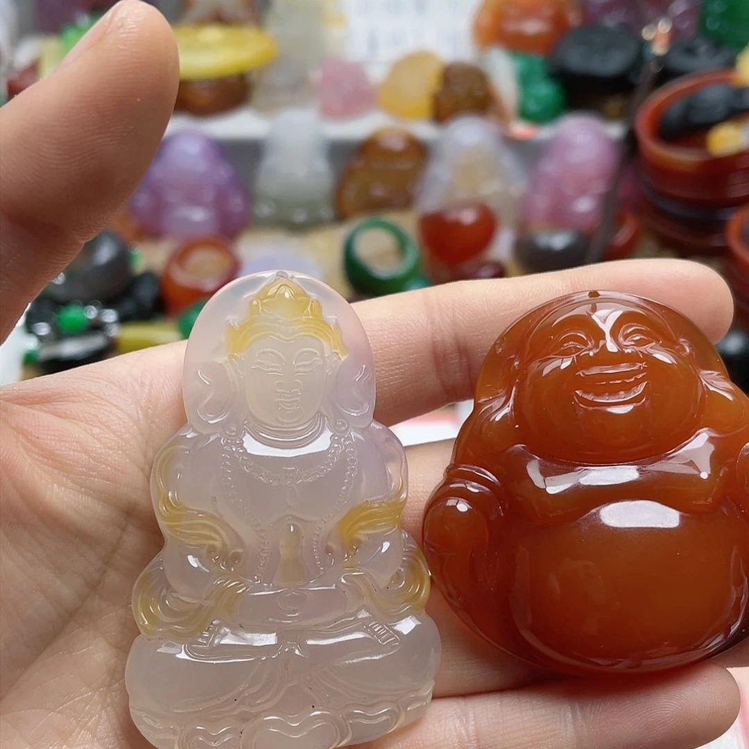 玛瑙/玉髓颈饰合金海**边