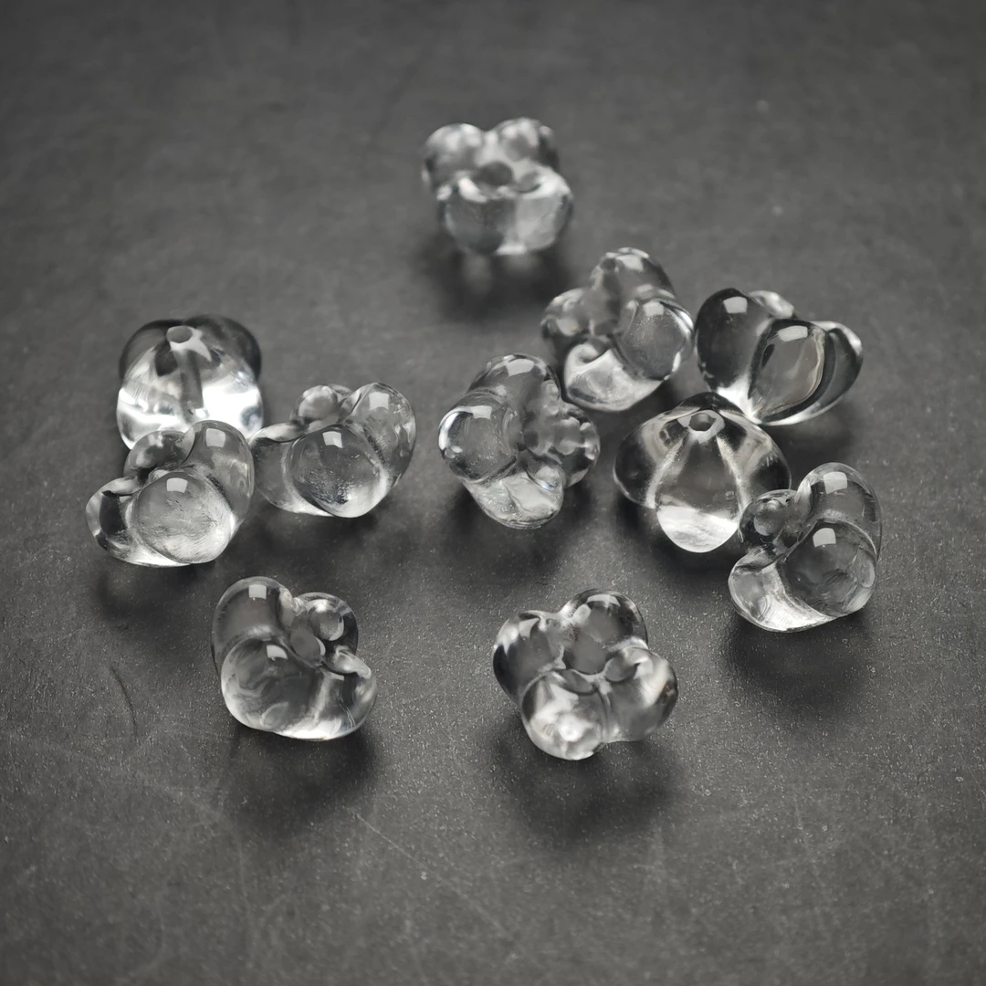 晶匠天然白水晶桂花单珠 多样性发其一编号-BB2048简约 DIY珠料