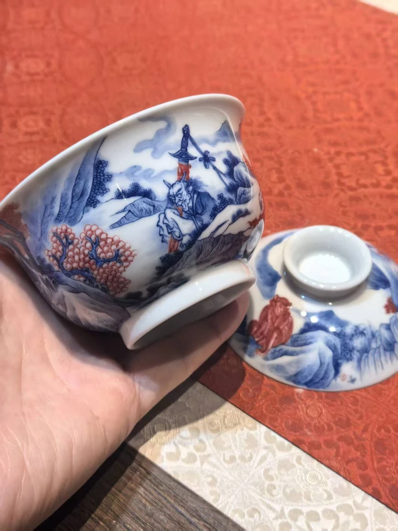 片云晚谷马上封侯盖碗4880