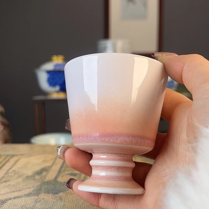 摆件景德柴烧茶杯多人