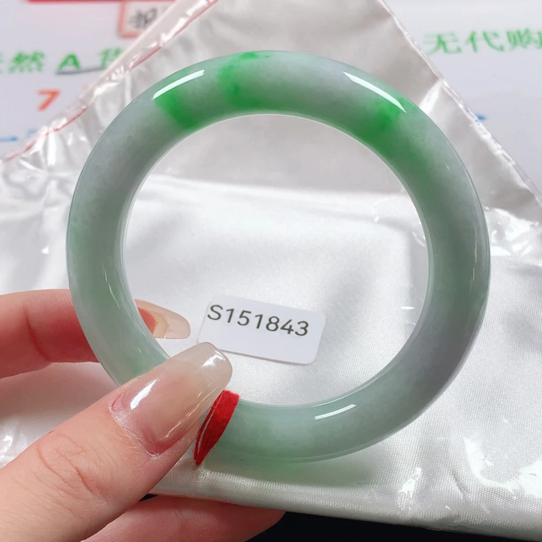 未镶嵌手镯（圆镯）翡翠天然翡翠手镯s151843