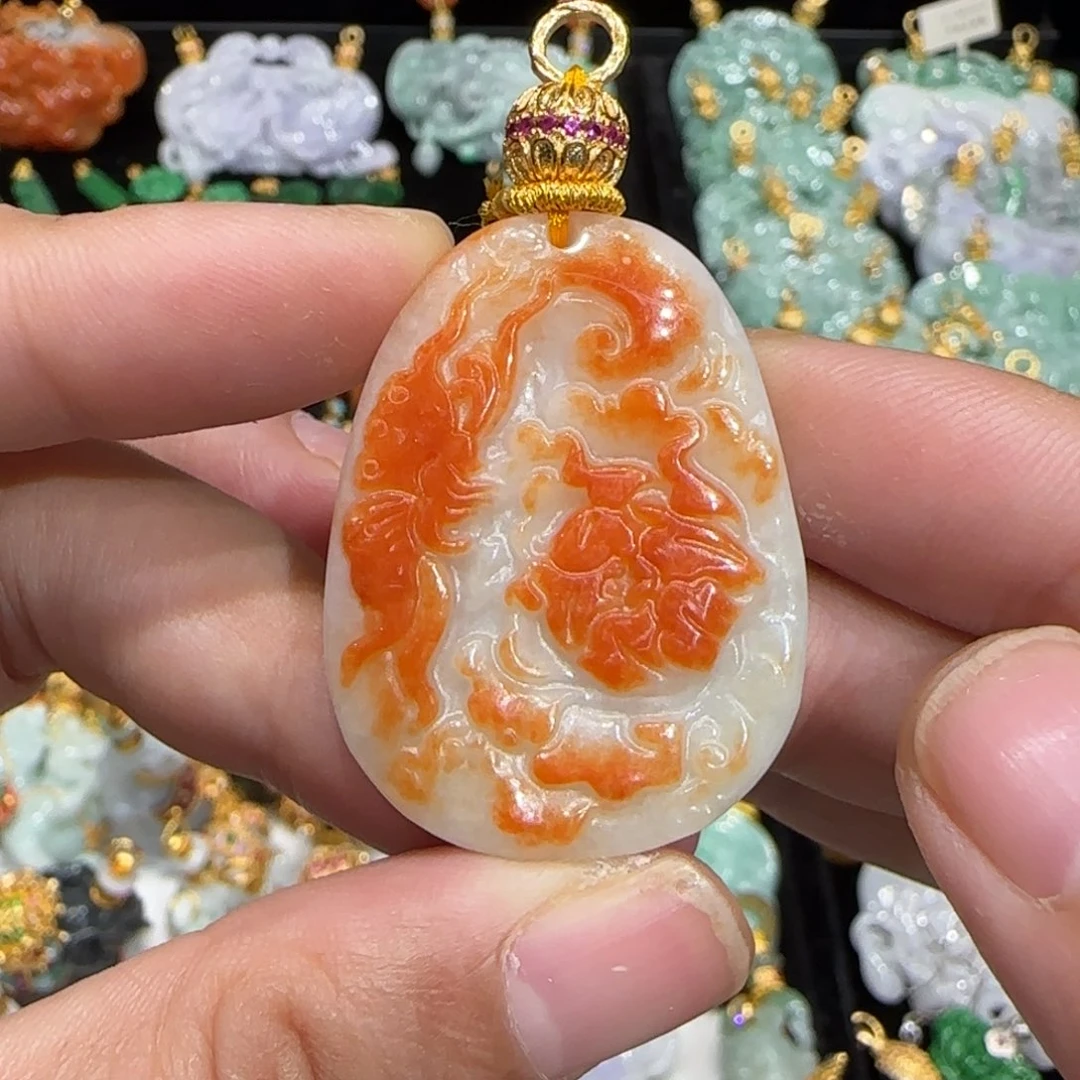 翡翠合金吊坠(赠链)