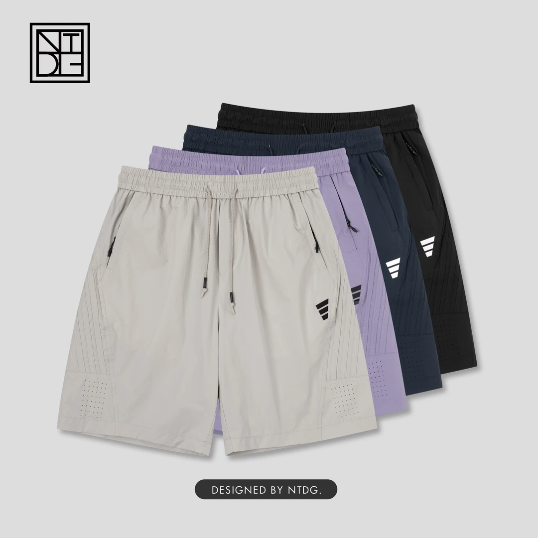 夏季男士短裤运动胶印抽绳透气81590