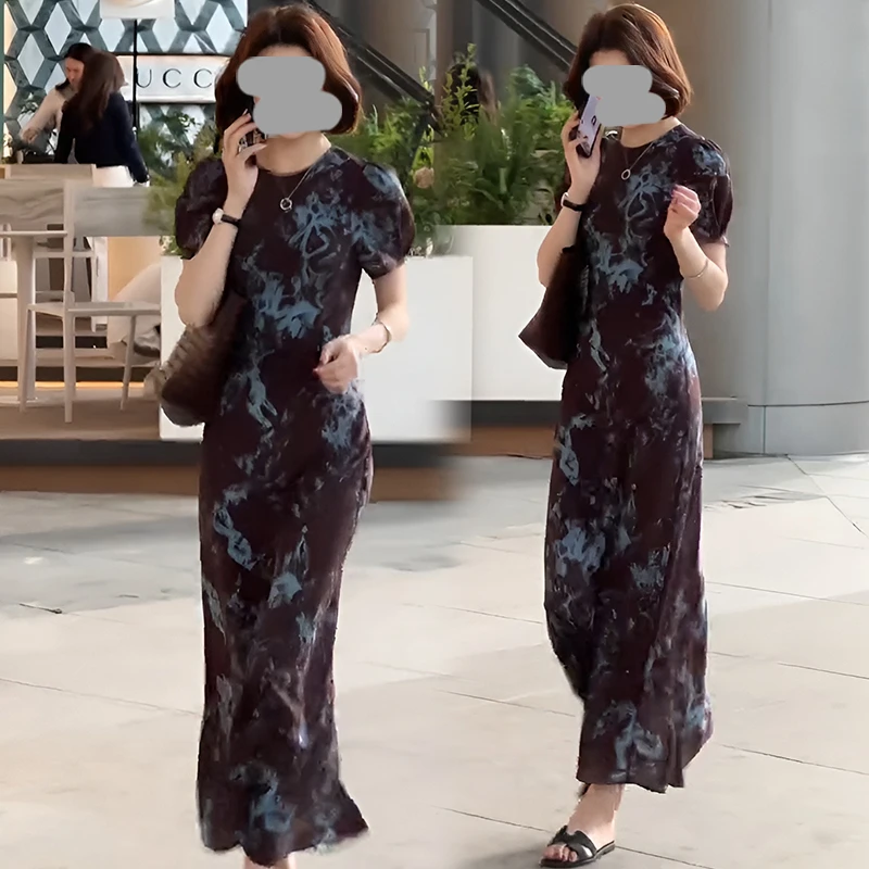 2025夏季新款法式气质绝美百搭洋气设计夏季法式露肩泡泡袖连衣裙