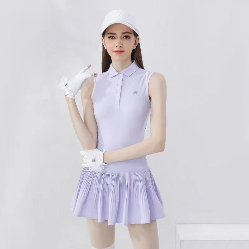 2（35-65）夏季女士休闲无袖上衣搭配修身运动短裙