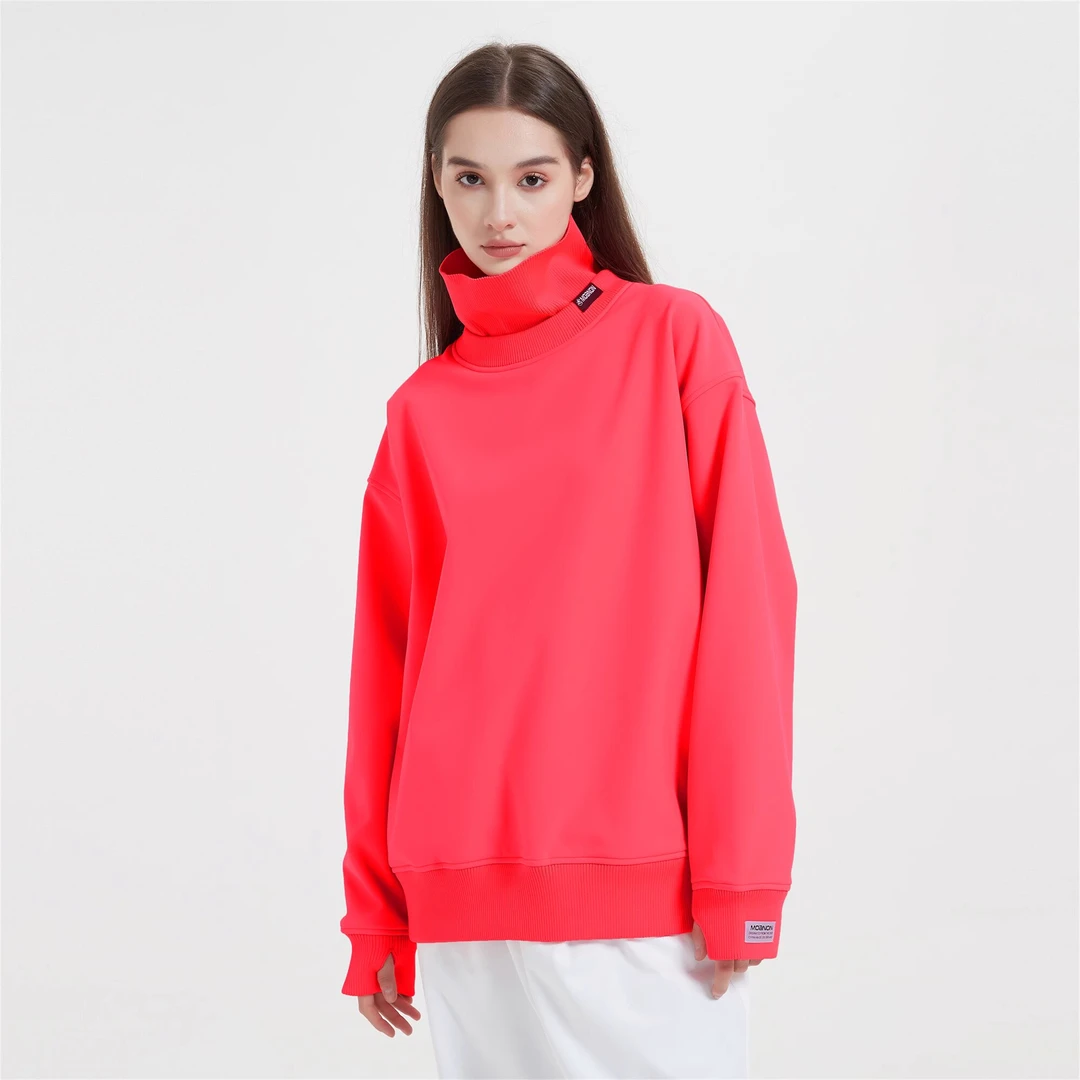 雪比特户外冬季高领 滑雪卫衣防水情侣款 滑雪服卫衣女单双板